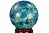Bright Blue Apatite Sphere - Madagascar #121791-1